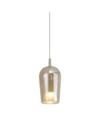 ELSA * COLGANTE CRISTAL COPA - E27 - BRONCE + OPAL ( SIN BASE)